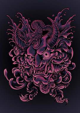 Japanese Hannya Mask