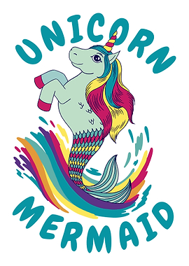 Funny Unicorn Mermaid
