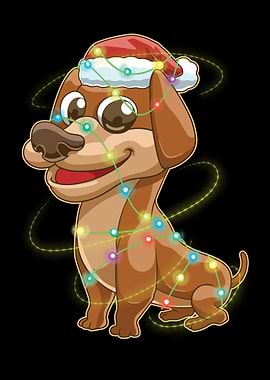 Dogs Tree Christmas Xmas F