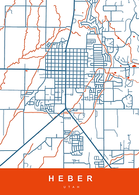 HEBER Map UTAH USA