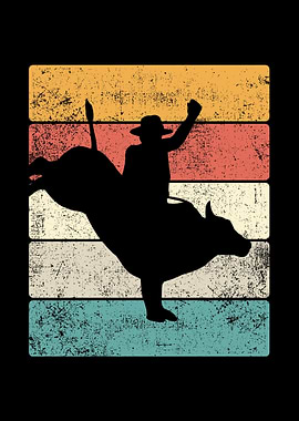 Bull Riding Cowboy