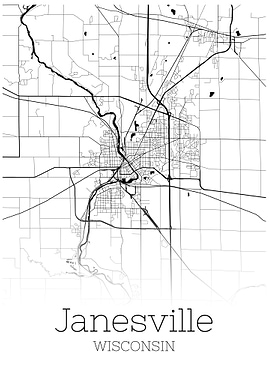 Janesville Wisconsin map
