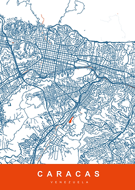 CARACAS Map VENEZUELA