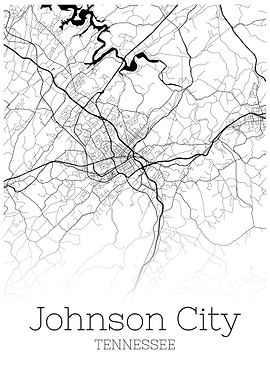 Johnson City Tennessee map