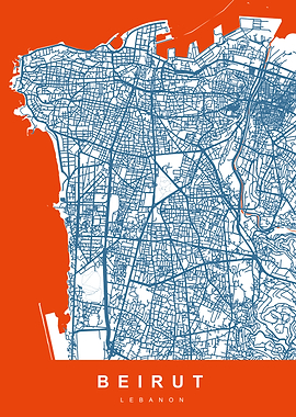 BEIRUT Map LEBANON