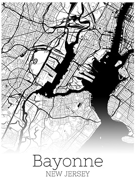 Bayonne New Jersey map