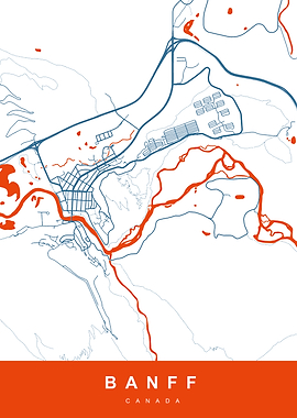 BANFF Map CANADA