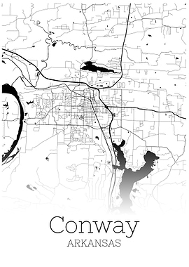 Conway Arkansas map