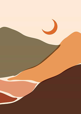 Scandinavian moon mountain