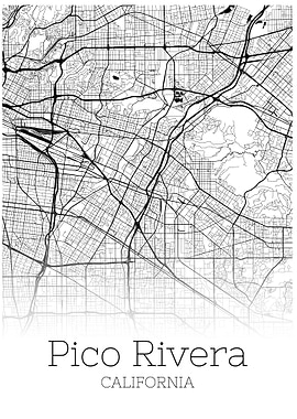 Pico Rivera California map