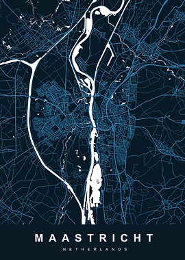 MAASTRICHT Map NETHERLANDS
