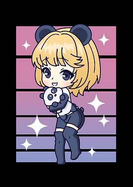Chibi Anime Girl Panda
