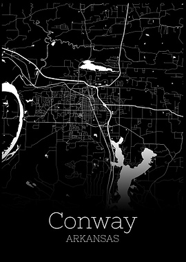 Conway Arkansas city map