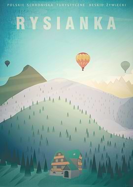 Balloon over the mountains