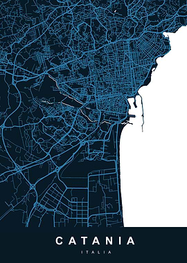 CATANIA Map ITALY