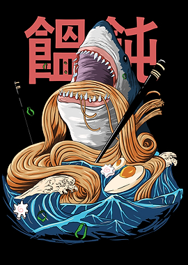 Japanese Food Ramen Shark