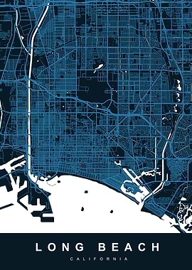 LONG BEACH Map CALIFORNIA