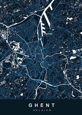 GHENT Map BELGIUM