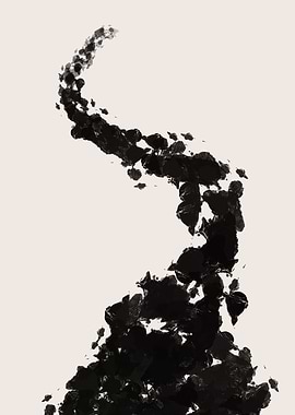 Abstract Brush Stroke Road