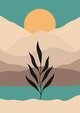 Abstract botanical art