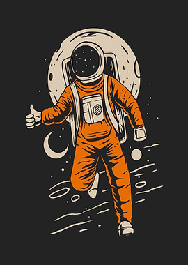 astronaut hitchhiking