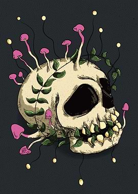 Deathshrooms Skull Funghi