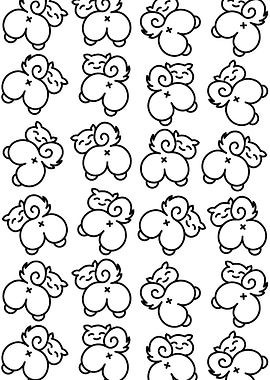 Funny dogs showing butt