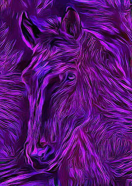 Horse Violet Art