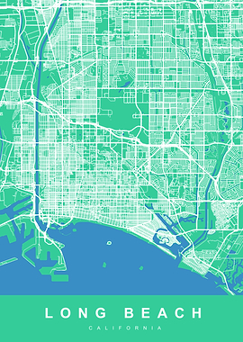 LONG BEACH Map CALIFORNIA