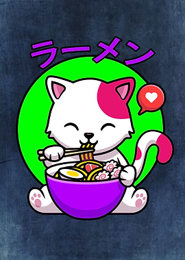 Cute Ramen Cat