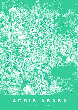 ADDIS ABABA Map ETHIOPIA