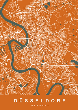 DUSSELDORF Map GERMANY