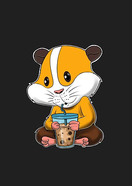 Boba Tea Kawaii Guinea Pig