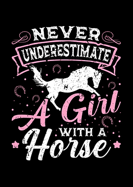 A Girl With A Horse Riding