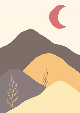 Nature mountain modern art