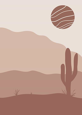 Nature sun mountain poster