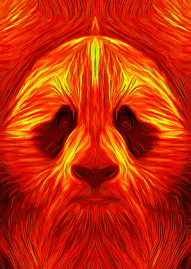 Panda Burning Portrait