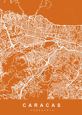 CARACAS Map VENEZUELA