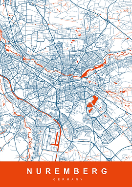 NUREMBERG Map GERMANY