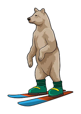 Bear Skier Ski