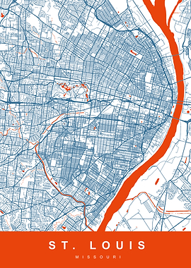 ST LOUIS Map MISSOURI