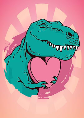 Valentines Day Dinosaur