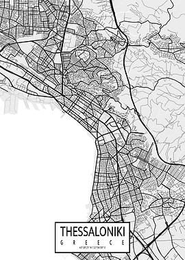 Thessaloniki Map Light