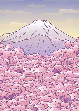 Sakura mount fuji