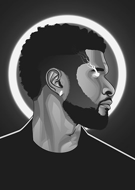 Usher Singer Grayscale