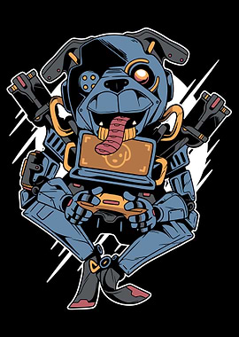 Funny Gamer Dog