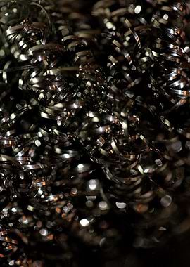 Metal wire macro abstract