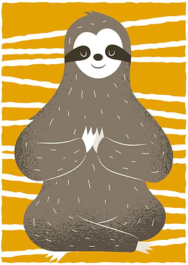 Cute Yoga Sloth Animal
