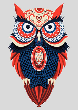 Colorful Owl Bird