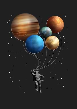 Ballon Earth Space Planets